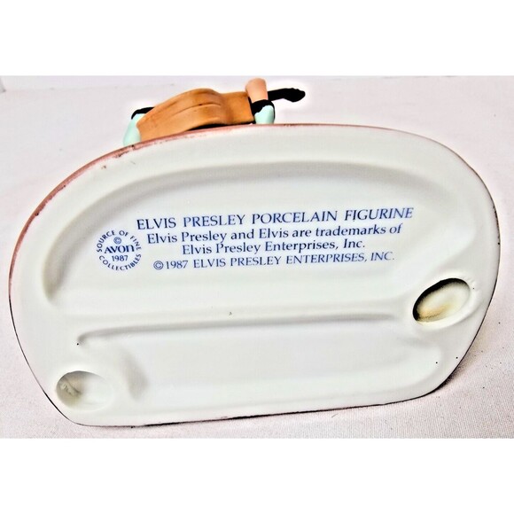 Elvis Presley Porcelain Hand Painted Figurine Avon VTG 1987 Memphis King Of Rock - Picture 6 of 11